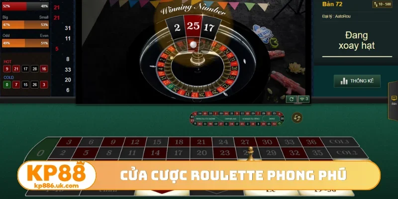 Cửa cược roulette phong phú