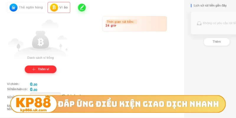 Đáp ứng điều kiện giao dịch nhanh