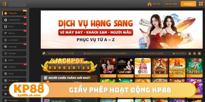 Giấy phép hoạt động KP88