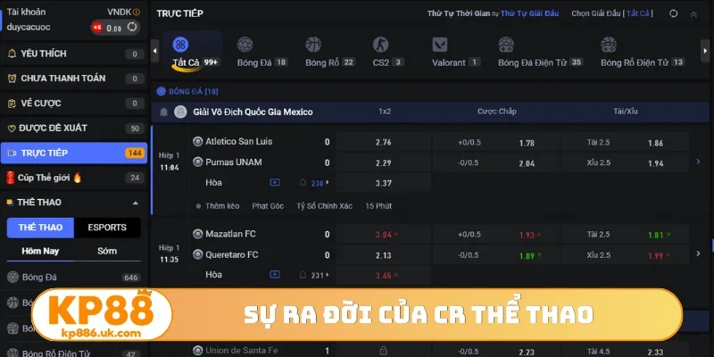 Sự ra đời của CR thể thao