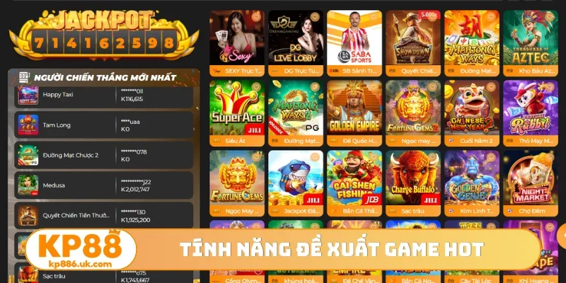 Tính năng đề xuất game hot