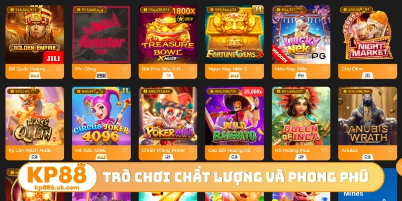 Trò chơi chất lượng và phong phú